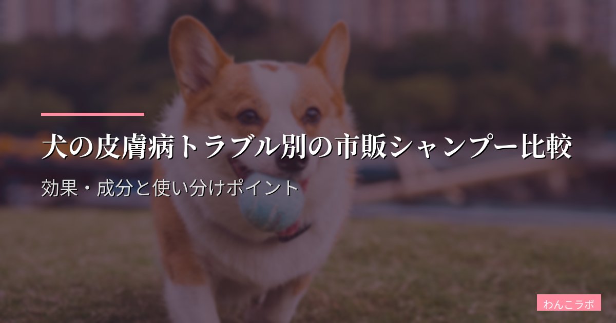 犬の皮膚病トラブル別の市販シャンプー比較|効果・成分と使い分けポイント