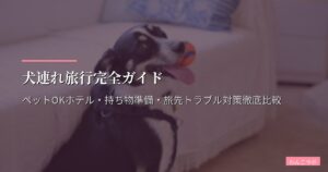 犬連れ旅行完全ガイド｜ペットOKホテル・持ち物準備・旅先トラブル対策徹底比較