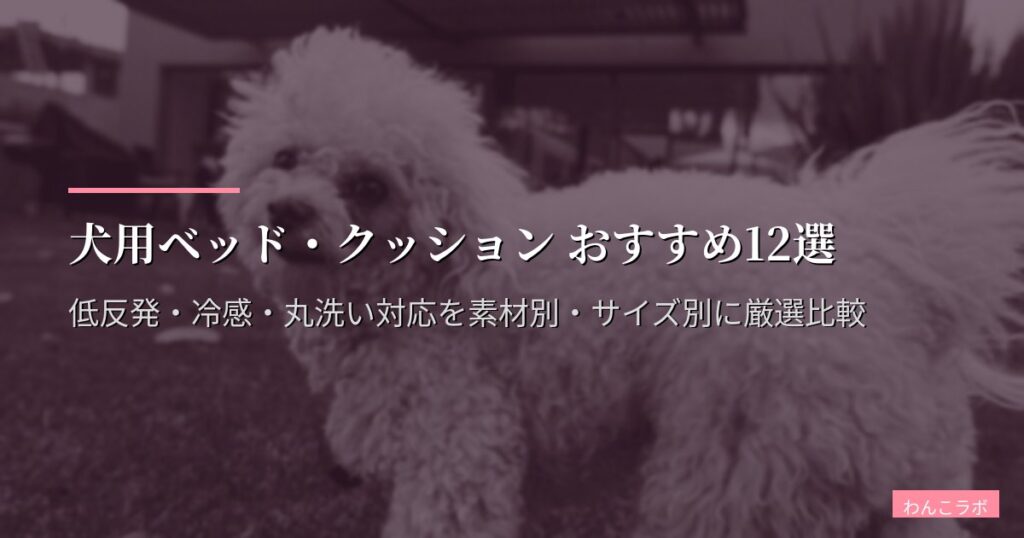 犬用ベッド・クッション おすすめ12選【2026年版】低反発・冷感・丸洗い対応を素材別・サイズ別に厳選比較