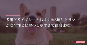 【2026年版】犬用ドライブシートおすすめ8選！トリマーが安全性と掃除のしやすさで徹底比較