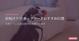 涙焼けケア ドッグフードおすすめ12選【2026年版】毛艶ケアに注目の成分と犬種別の実例