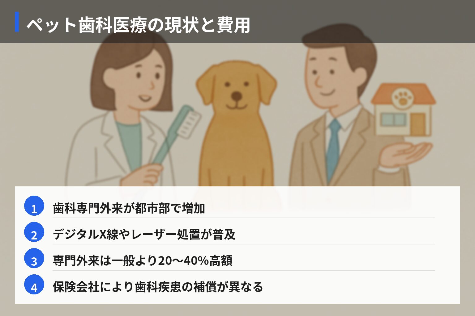 歯科医療とペット業界の今後の図解・説明イラスト