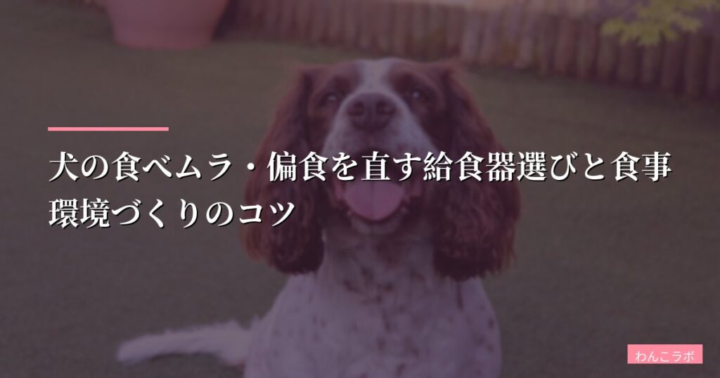 犬の食べムラ・偏食を直す給食器選びと食事環境づくりのコツ